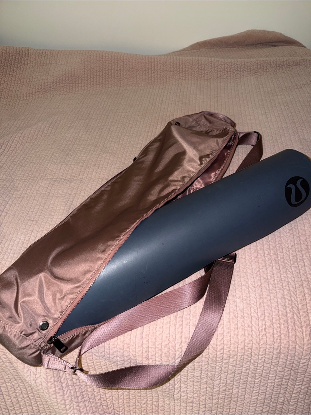 lululemon athletica Rose Taupe Duffel-Style Yoga Mat Carrier